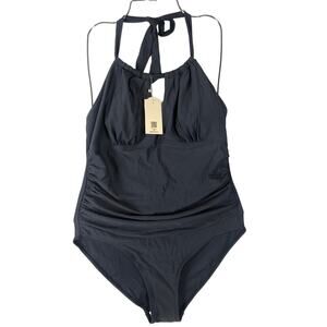 EastElegant Maternity Swimsuits One Piece Pregnancy Swimwear Halter Tie back M